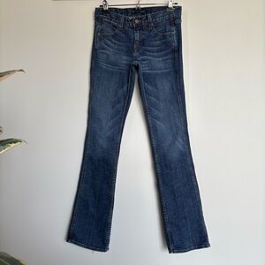 Ralph Lauren USA Made Low Rise Bootcut Jeans 27x34 Y2K Stretch Denim